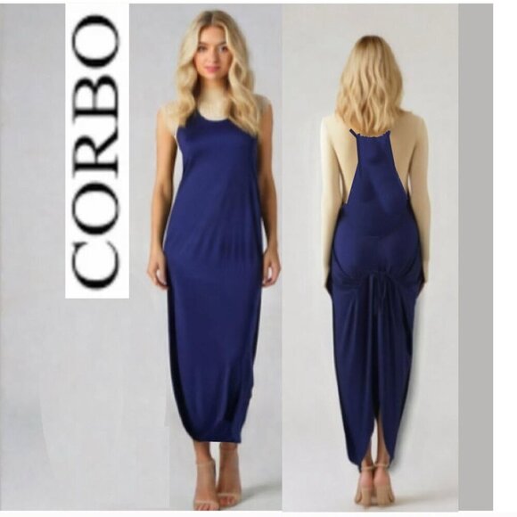 Corbo Studio Cobalt Blue Sleeveless Dress Medium​​​ - Picture 1 of 12